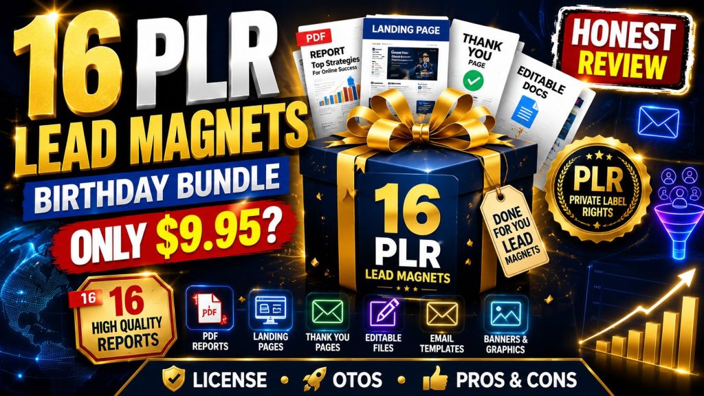 PLR 16 Lead Magnets Birthday Bundle Review