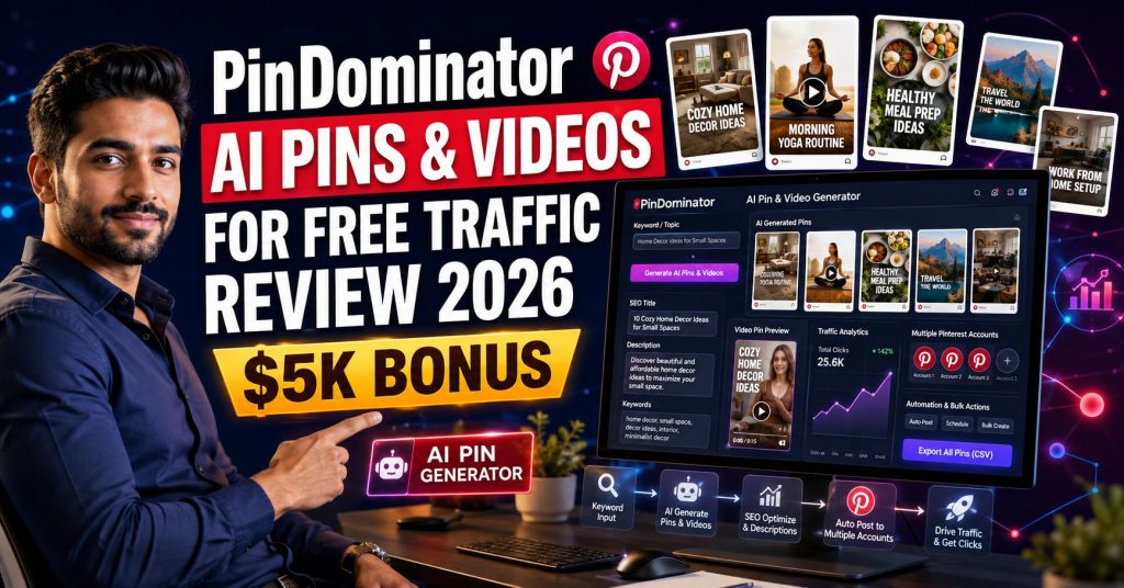 PinDominator AI Pins & Videos for Free Traffic Review