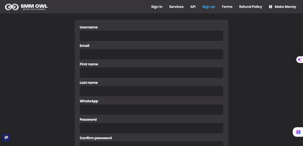 create account on SMM OWL