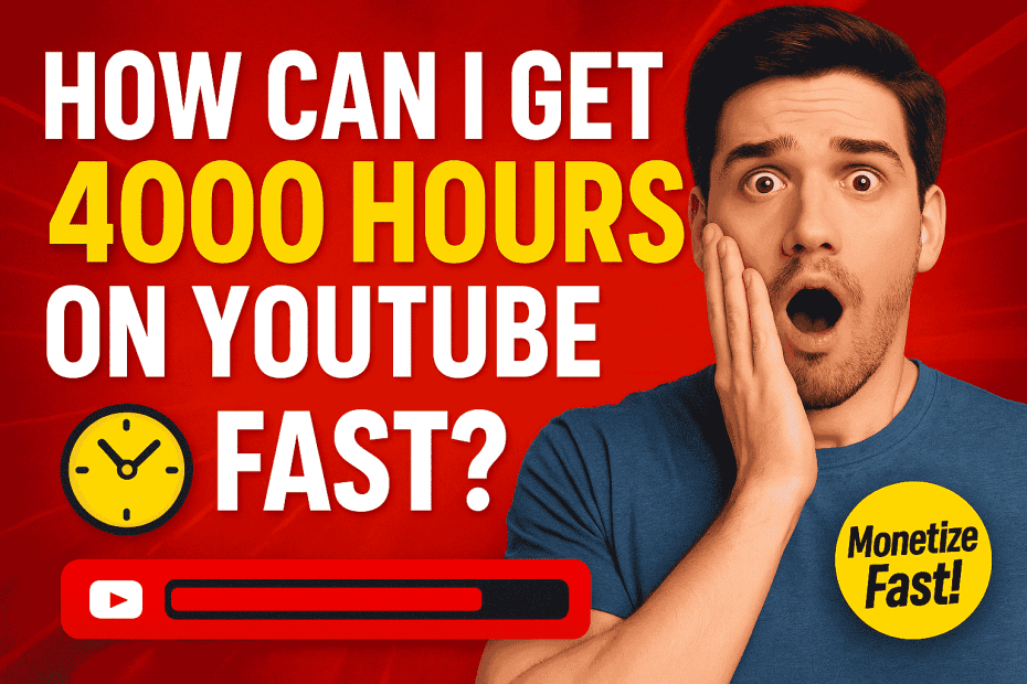 How can I get 4000 watch hours on youtube fast