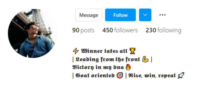 cool fonts for boys instagram bio