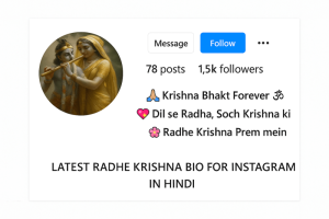 Radhe Krishna Bio for Instagram in Hindi