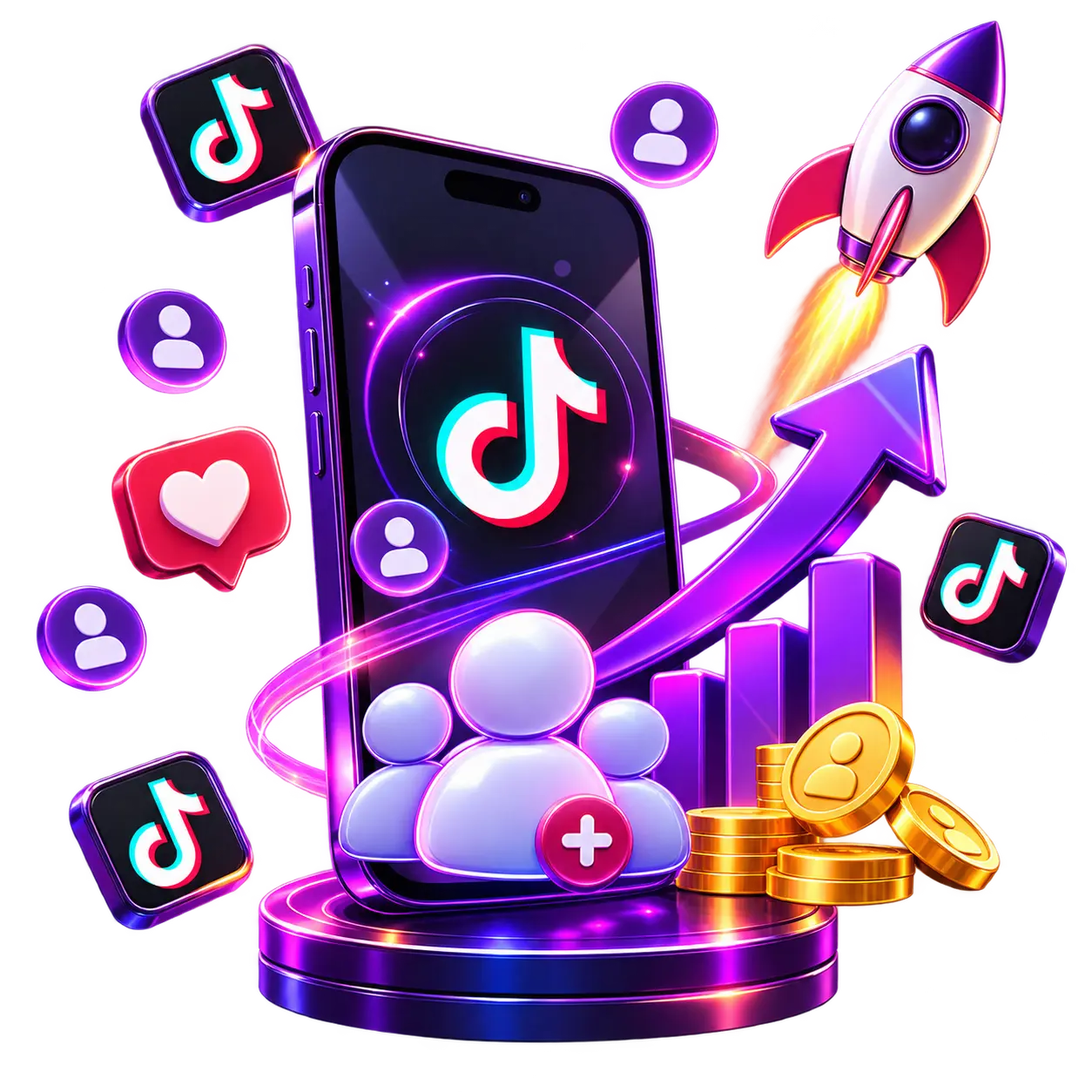 Increase the visible follower count on an eligible public TikTok profile