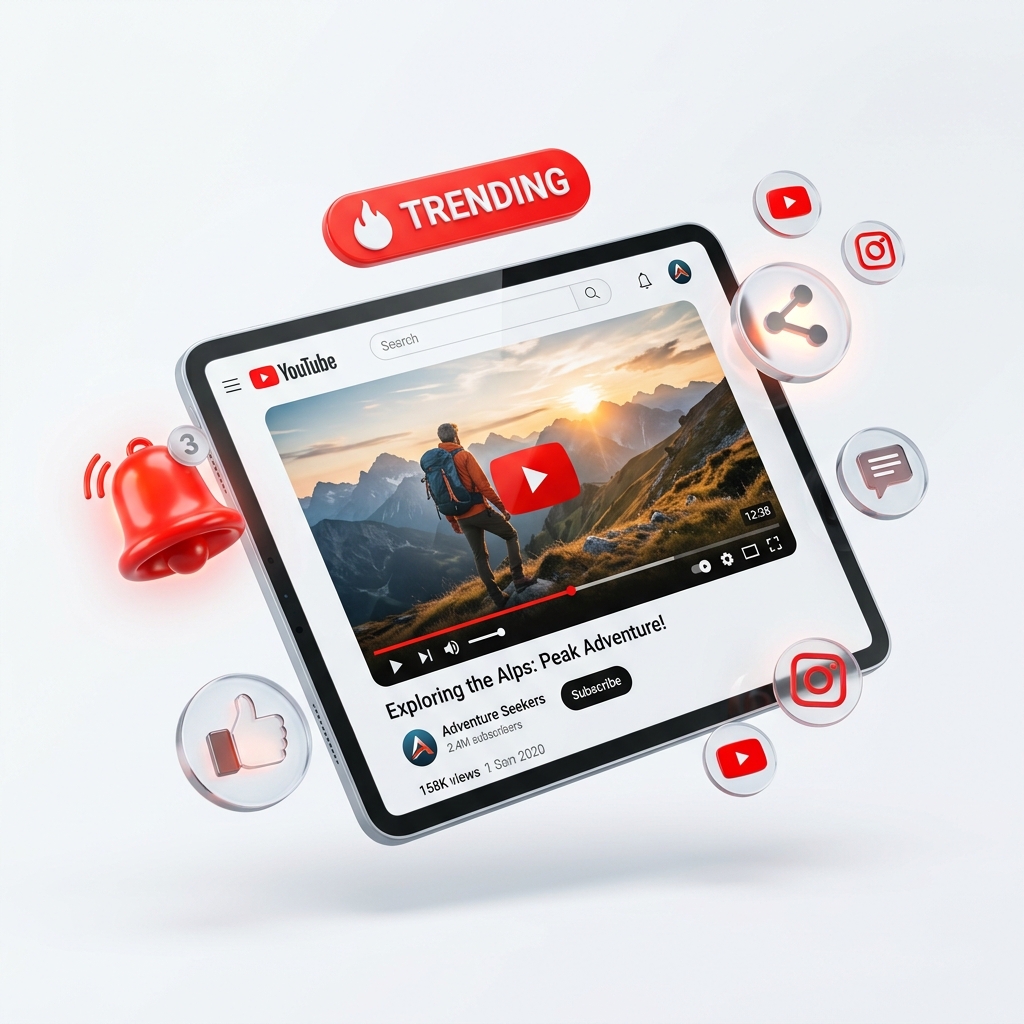 YouTube Promotion Services Illustration